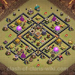 Die Clan War Base RH8 + Link 2024 - COC Rathaus Level 8 Kriegsbase (CK / CW), #895