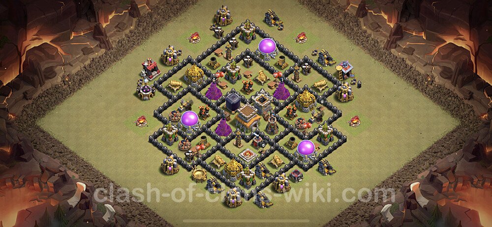 Die Maximal Clan War Base RH8 + Link, Anti 2 Sterne 2023 - COC Rathaus Level 8 Kriegsbase (CK / CW), #12