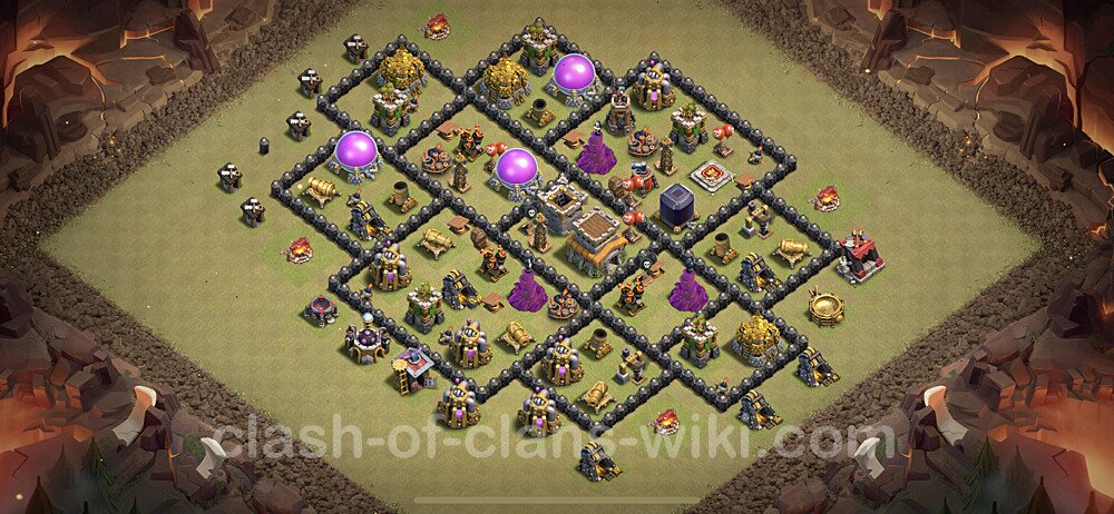 Die Clan War Base RH8 + Link, Anti Alles, Hybrid 2023 - COC Rathaus Level 8 Kriegsbase (CK / CW), #16
