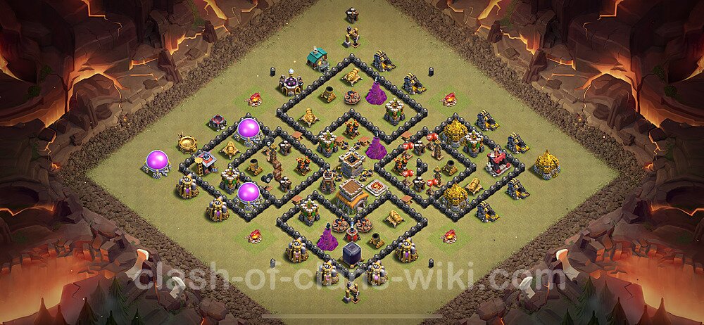 Die Clan War Base RH8 + Link, Anti Alles 2024 - COC Rathaus Level 8 Kriegsbase (CK / CW), #1758