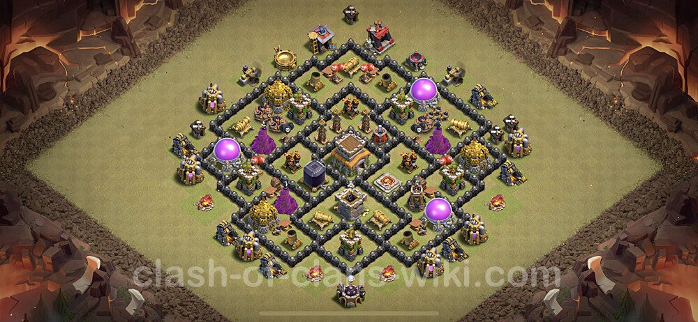 Die Maximal Clan War Base RH8 + Link, Anti Air / Dragon 2023 - COC Rathaus Level 8 Kriegsbase (CK / CW), #18