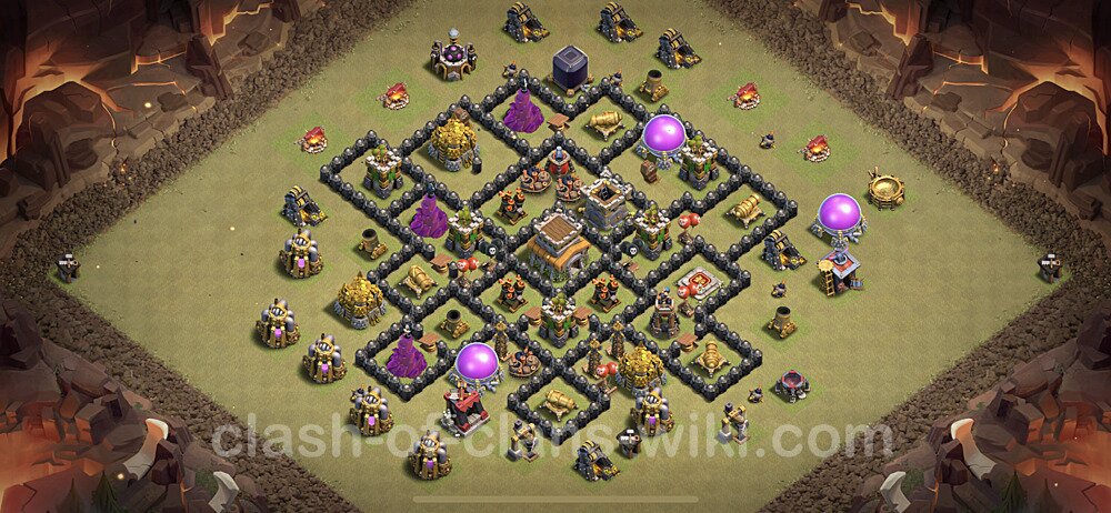 Die Anti 2 Sterne Clan War Base RH8 + Link 2023 - COC Rathaus Level 8 Kriegsbase (CK / CW), #20