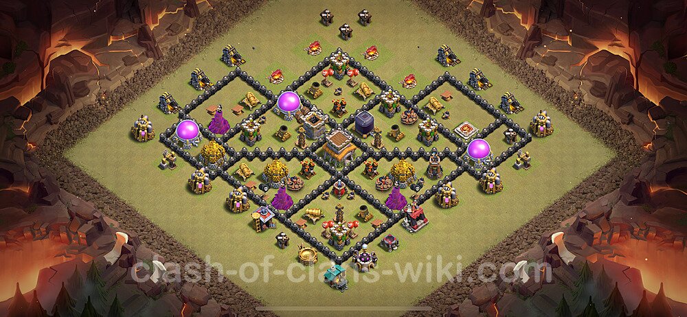 TH8 War Base Plan with Link, Anti Everything, Hybrid, Copy Town Hall 8 CWL Design 2024, #2029