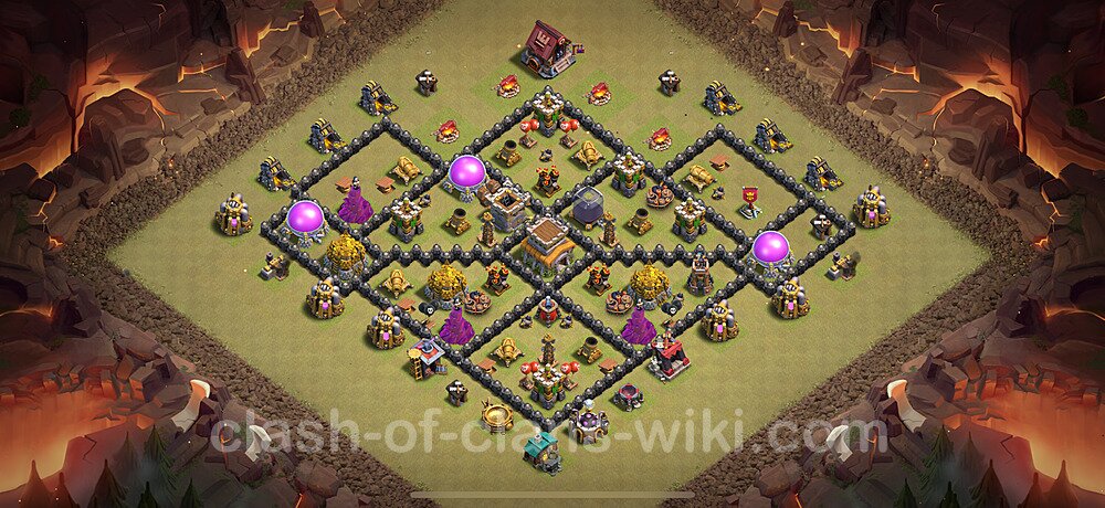 Die Clan War Base RH8 + Link, Anti Alles, Hybrid - COC Rathaus Level 8 Kriegsbase (CK / CW), #2029