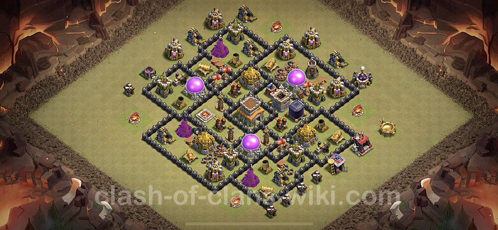 TH8 Max Levels War Base Plan with Link, Anti 3 Stars, Copy Town Hall 8 CWL Design 2023, #21