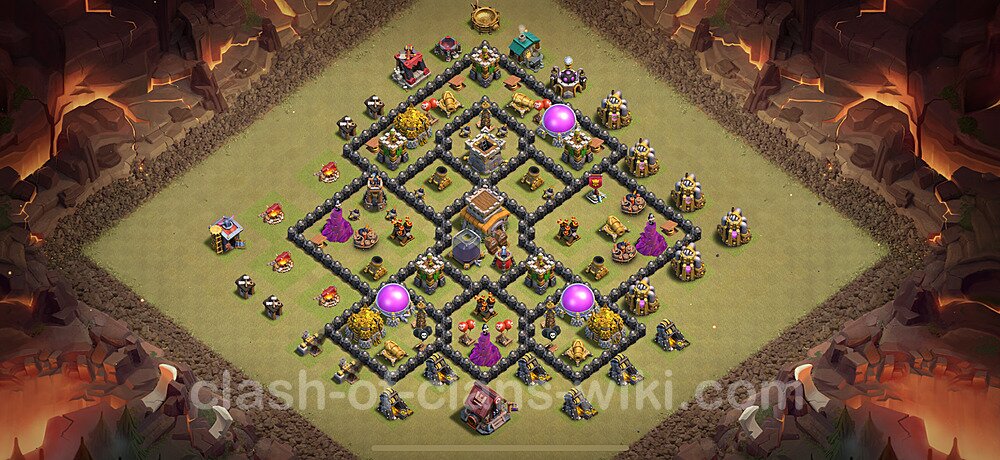 TH8 War Base Plan with Link, Copy Town Hall 8 CWL Design 2025, #2114