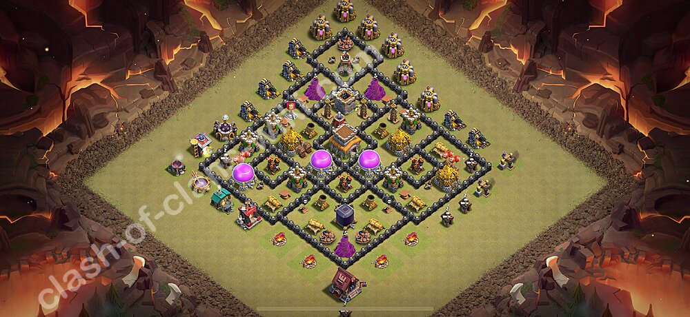 База ТХ 8 2026 для Лиги Войны Кланов (КВ / ЛВК) Скопировать, Анти-Воздух / Дракон, Гибридные, #2422