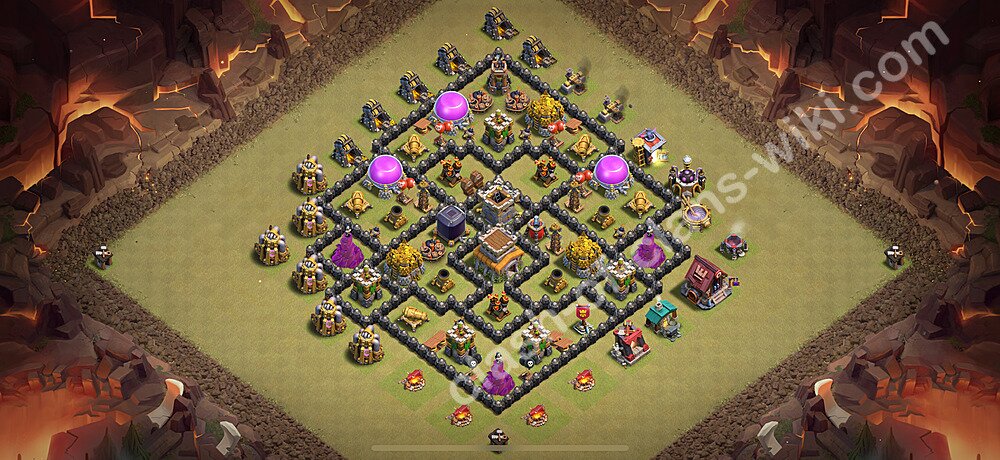 トロフィーコレクションの基本計画タウンホールレベル8, 異形2450