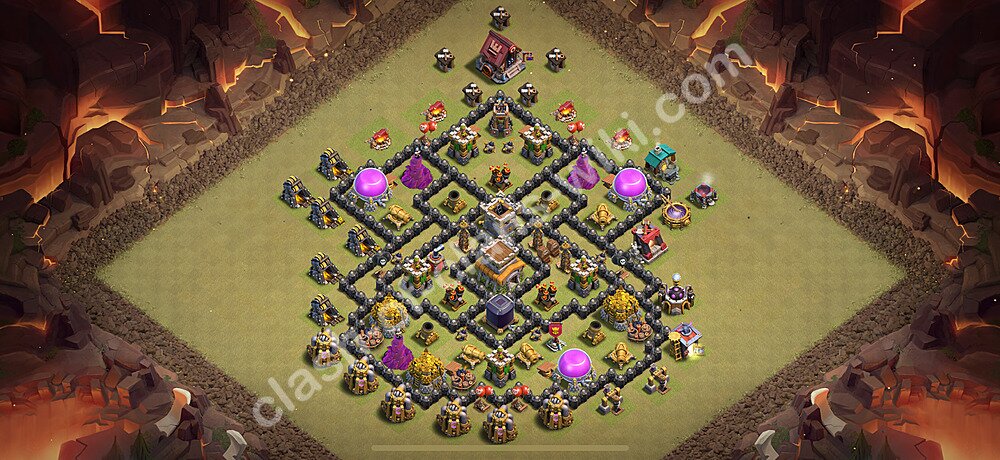 トロフィーコレクションの基本計画タウンホールレベル8, 異形2451