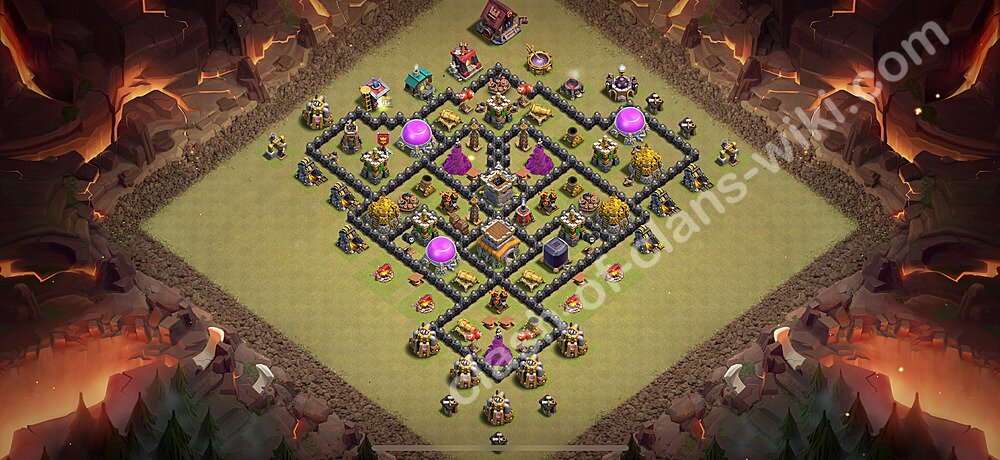 トロフィーコレクションの基本計画タウンホールレベル8, 異形2453