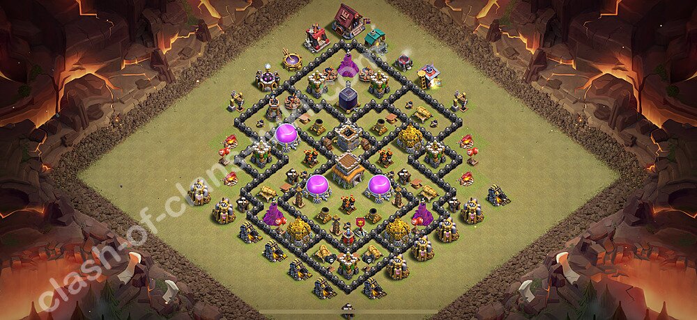 Die Anti 2 Sterne Clan War Base RH8 + Link, Anti Alles 2026 - COC Rathaus Level 8 Kriegsbase (CK / CW), #2468