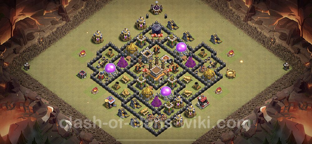 Die Maximal Clan War Base RH8 + Link, Anti 3 Sterne, Anti Alles 2023 - COC Rathaus Level 8 Kriegsbase (CK / CW), #47