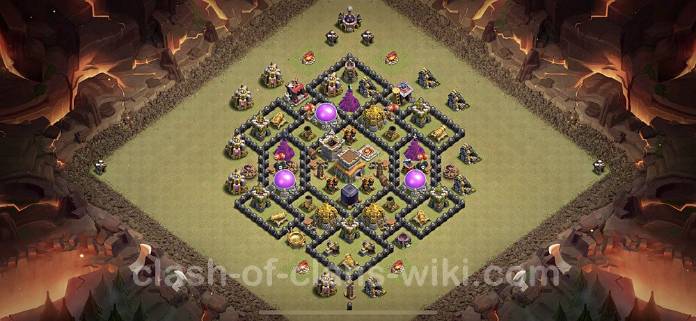 Die Maximal Clan War Base RH8 + Link, Anti Alles 2023 - COC Rathaus Level 8 Kriegsbase (CK / CW), #49