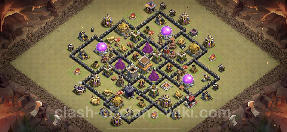 Die Maximal Clan War Base RH8 + Link, Anti 3 Sterne, Anti Alles 2023 - COC Rathaus Level 8 Kriegsbase (CK / CW), #5