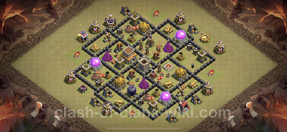 Die Clan War Base RH8 + Link, Anti 3 Sterne, Anti Alles 2023 - COC Rathaus Level 8 Kriegsbase (CK / CW), #51