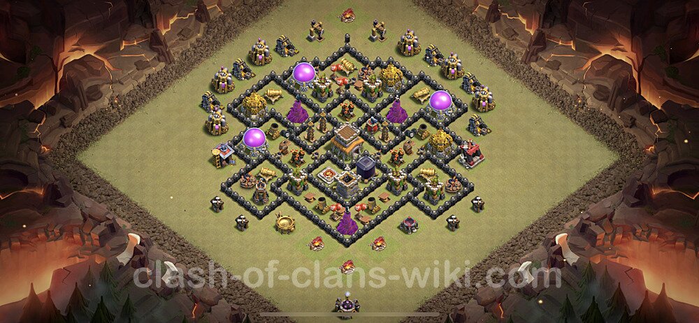 Die Anti 3 Sterne Clan War Base RH8 + Link, Anti Alles 2023 - COC Rathaus Level 8 Kriegsbase (CK / CW), #55
