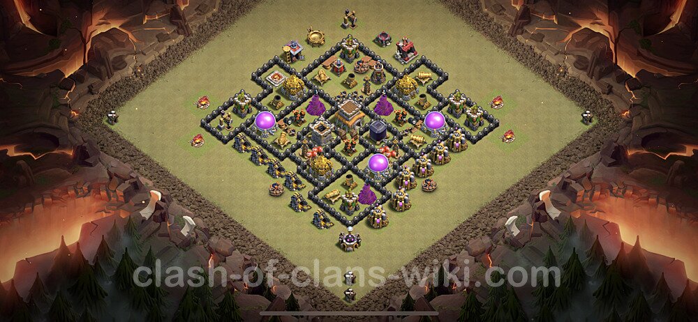 Die Anti 3 Sterne Clan War Base RH8 + Link, Hybrid 2023 - COC Rathaus Level 8 Kriegsbase (CK / CW), #61
