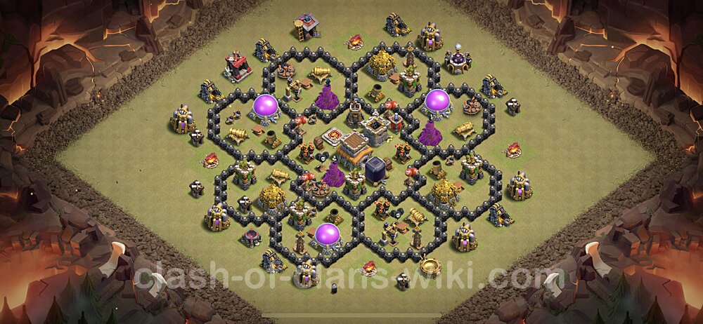 Die Clan War Base RH8 + Link, Anti 3 Sterne, Hybrid 2023 - COC Rathaus Level 8 Kriegsbase (CK / CW), #69
