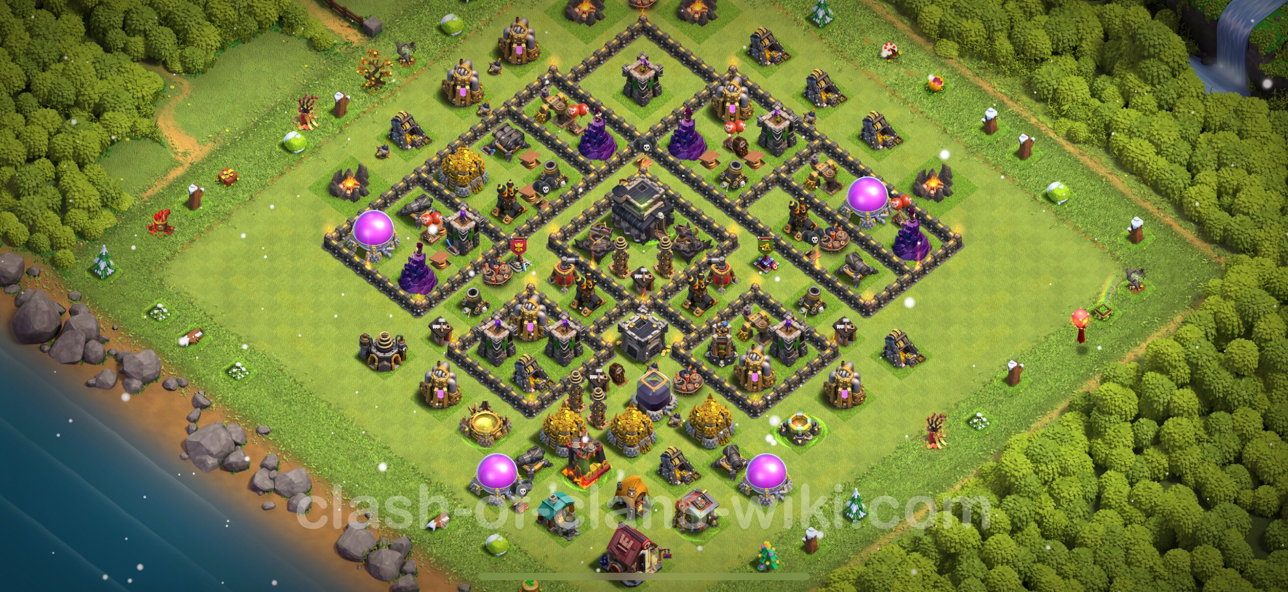 Meilleur Anti Tout Base Hôtel de Ville niveau 9 + Lien (Link) – Village ...