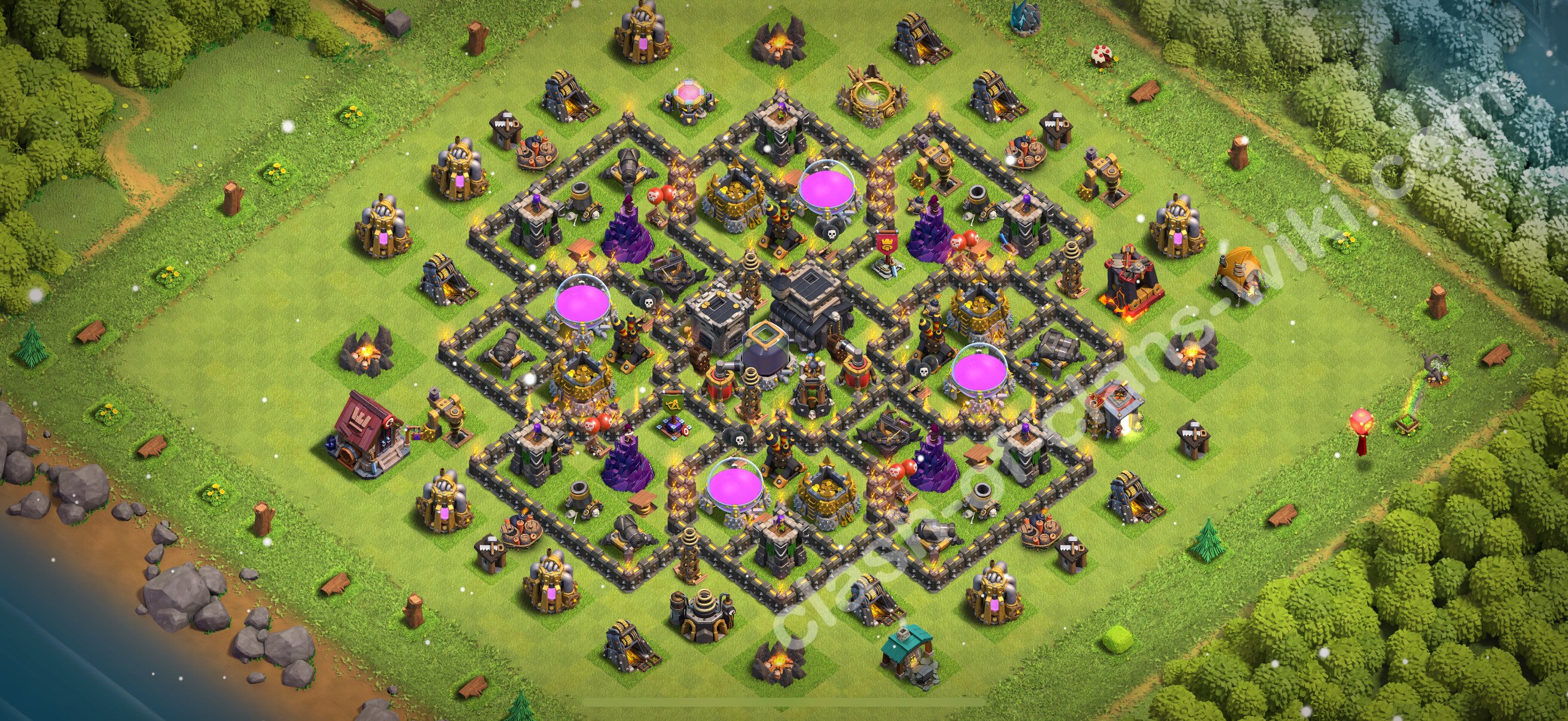 Meilleur Anti 2 Etoiles Base Hôtel de Ville niveau 9 + Lien (Link