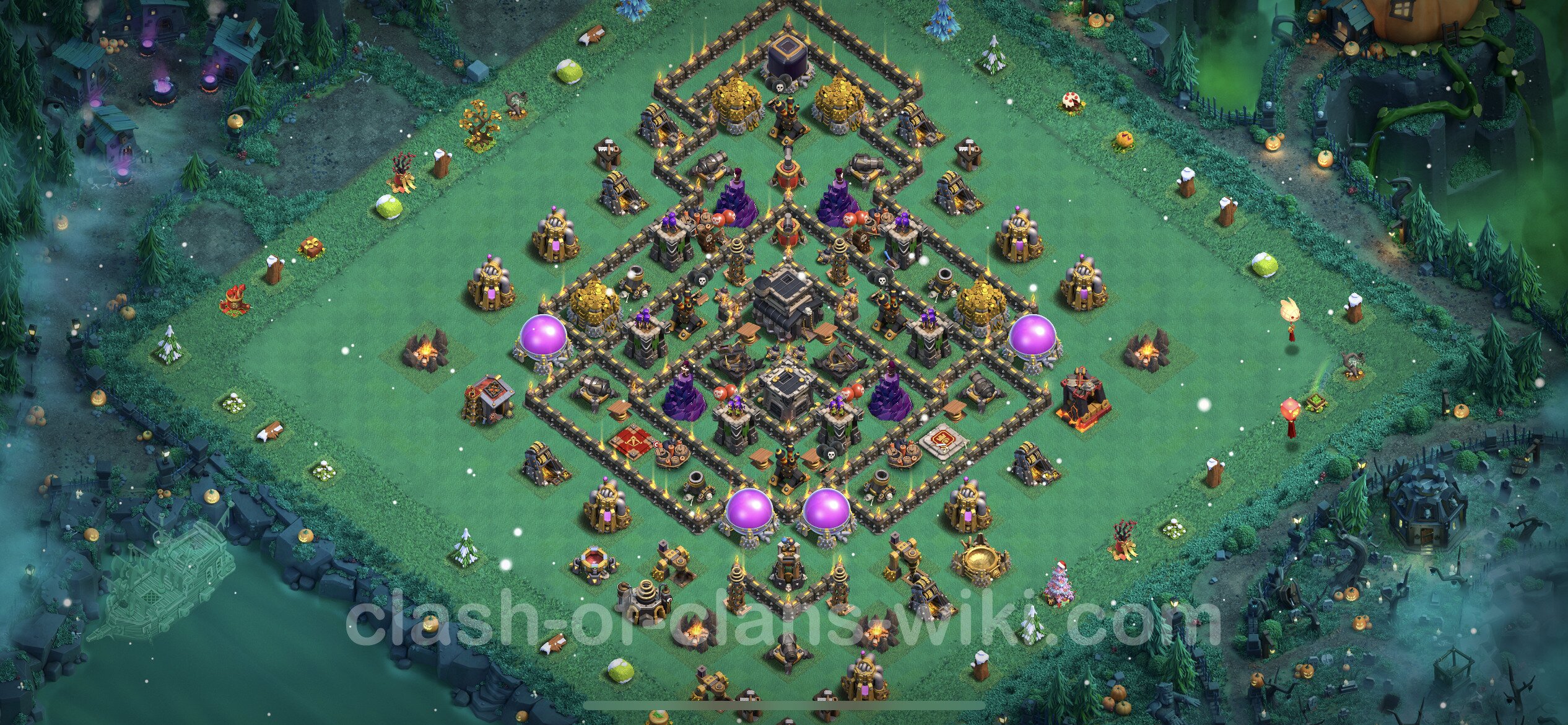 Base TH9 With Link Max Levels 2023 Town Hall Level 9 Base Copy 410   Th9 Defence 410 