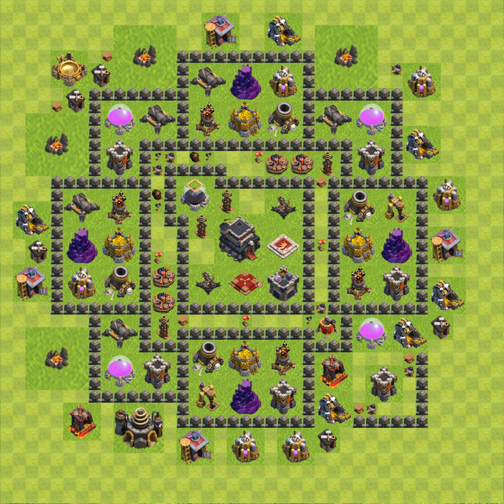 Defense (Trophy) Base TH9 - plan / layout / design - Clash of Clans, #68.