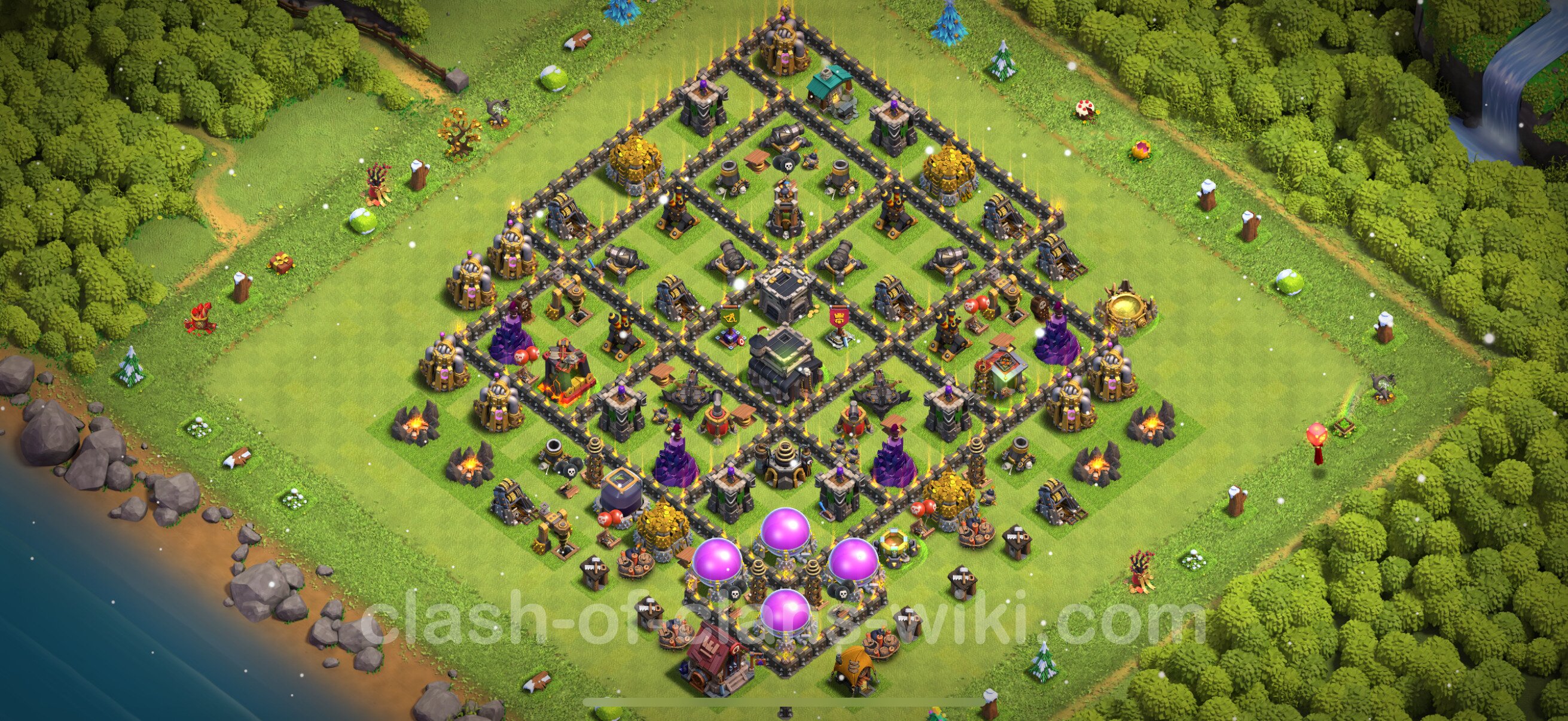 Best Anti 3 Stars Base Th9 With Link Anti Air Dragon 2023 Town Hall Level 9 Base Copy 982