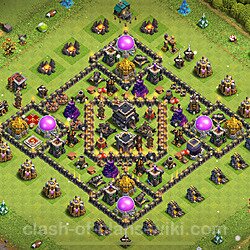 Base plan (layout), Town Hall Level 9 for trophies (defense) (#1009)