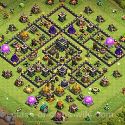 Base plan (layout), Town Hall Level 9 for trophies (defense) (#1012)