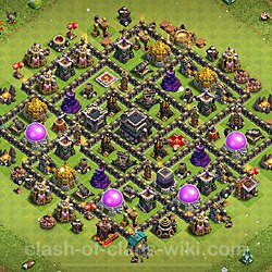 Base plan (layout), Town Hall Level 9 for trophies (defense) (#1101)