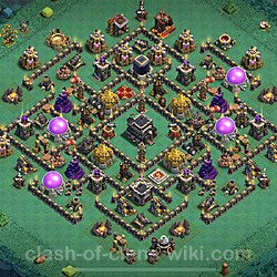 Base plan (layout), Town Hall Level 9 for trophies (defense) (#112)