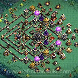 Base plan (layout), Town Hall Level 9 for trophies (defense) (#114)