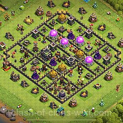 Base plan (layout), Town Hall Level 9 for trophies (defense) (#1218)