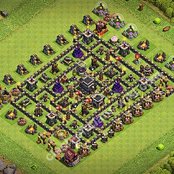 Base plan (layout), Town Hall Level 9 for trophies (defense) (#3282)