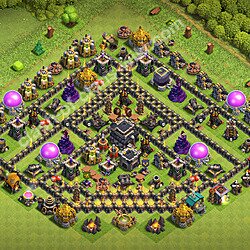 Base plan (layout), Town Hall Level 9 for trophies (defense) (#3504)