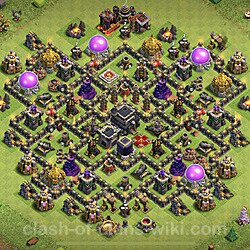 Base plan (layout), Town Hall Level 9 for trophies (defense) (#370)