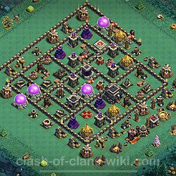 Base plan (layout), Town Hall Level 9 for trophies (defense) (#384)