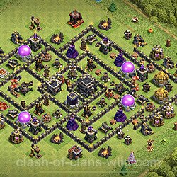 Base plan (layout), Town Hall Level 9 for trophies (defense) (#386)