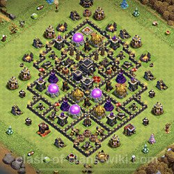 Base plan (layout), Town Hall Level 9 for trophies (defense) (#393)