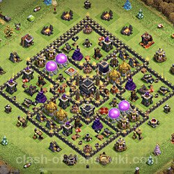 Base plan (layout), Town Hall Level 9 for trophies (defense) (#395)
