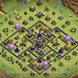 Base plan (layout), Town Hall Level 9 for trophies (defense) (#398)