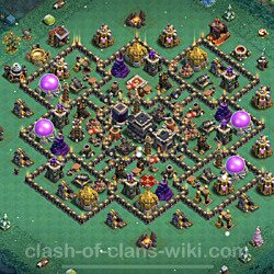 Base plan (layout), Town Hall Level 9 for trophies (defense) (#407)