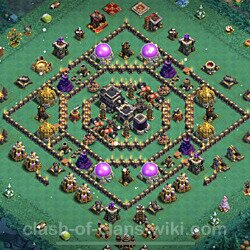 Base plan (layout), Town Hall Level 9 for trophies (defense) (#408)