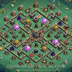 Base plan (layout), Town Hall Level 9 for trophies (defense) (#411)