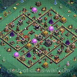 Base plan (layout), Town Hall Level 9 for trophies (defense) (#414)