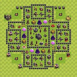 Base plan (layout), Town Hall Level 9 for trophies (defense) (#63)