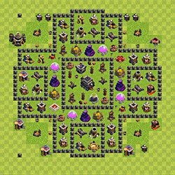 Base plan (layout), Town Hall Level 9 for trophies (defense) (#74)