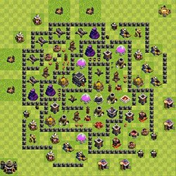 Base plan (layout), Town Hall Level 9 for trophies (defense) (#76)