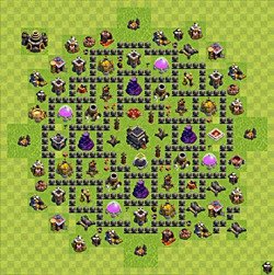Base plan (layout), Town Hall Level 9 for trophies (defense) (#78)