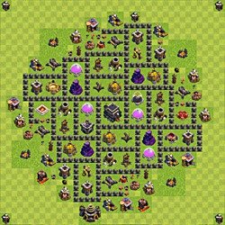 Base plan (layout), Town Hall Level 9 for trophies (defense) (#94)